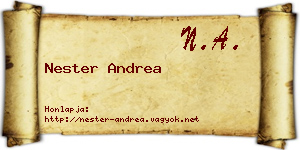 Nester Andrea névjegykártya