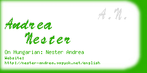 andrea nester business card